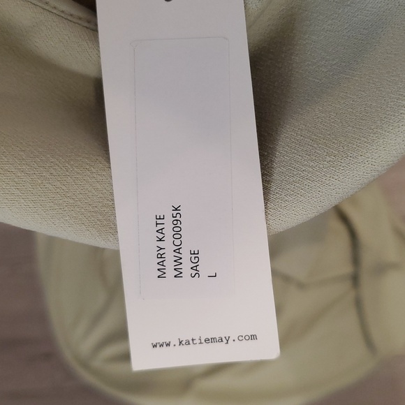 Katie May Strapless sage Green maxi dress with sexy draped back Size L. NWTS - Picture 8 of 10